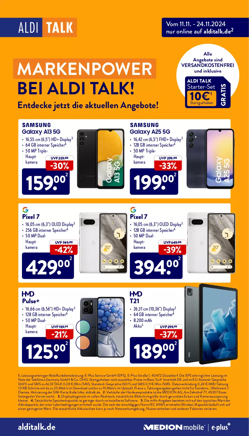 Aktueller Prospekt Aldi Nord - Von Montag - von 18.11 bis 23.11.2024 - strona 41 - produkty: akku, aldi, aldi talk, angebot, angebote, decke, eis, elle, Germ, hardware, kamera, leine, medion, ndk, reis, ring, rwe, sim, Software, Ti, versandkostenfrei