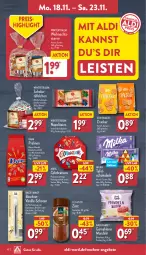 Gazetka promocyjna Aldi Nord - Von Montag - Gazetka - ważna od 23.11 do 23.11.2024 - strona 10 - produkty: aldi, angebot, angebote, backwaren, beutel, bourbon, bourbonvanille, butter, cracker, daim, dessert, desserts, eis, getränk, getränke, karamell, mandel, mandeln, mars, milch, milka, pralinen, reis, schoko, schokolade, snack, snacks, Sun Snacks, Ti, vanille, vollmilch, Weihnachtsstern