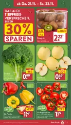 Gazetka promocyjna Aldi Nord - Von Montag - Gazetka - ważna od 23.11 do 23.11.2024 - strona 27 - produkty: aldi, bio, Bio-Paprika, brokkoli, eis, kiwi, Nashi, paprika, reis, rispentomaten, Schal, Schale, Ti, tomate, tomaten, trolli, ZTE