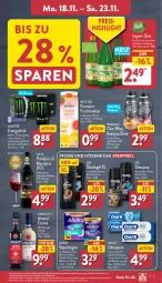 Gazetka promocyjna Aldi Nord - Von Montag - Gazetka - ważna od 23.11 do 23.11.2024 - strona 7 - produkty: aldi, Alwa, Always, amaro, axe, banane, Cien, deo, deospray, drink, duschgel, eis, elle, flasche, fleisch, frucht, gin, ingwer, monster, Monster Energy, Nektar, oral-b, pasta, pfirsich, primitivo, pute, rama, ramazzott, ramazzotti, reis, Ria, rind, rotwein, schwein, slip, slipeinlagen, Spezi, teller, Ti, trolli, wein, zahnpasta, zott, ZTE, zucker