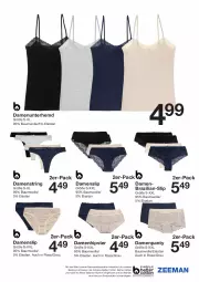 Gazetka promocyjna Zeeman - Prospekte - Gazetka - ważna od 20.09 do 20.09.2024 - strona 15 - produkty: Bau, baumwolle, bett, Brazilian, hemd, LG, panty, ring, slip, String, Ti, Unterhemd, wolle