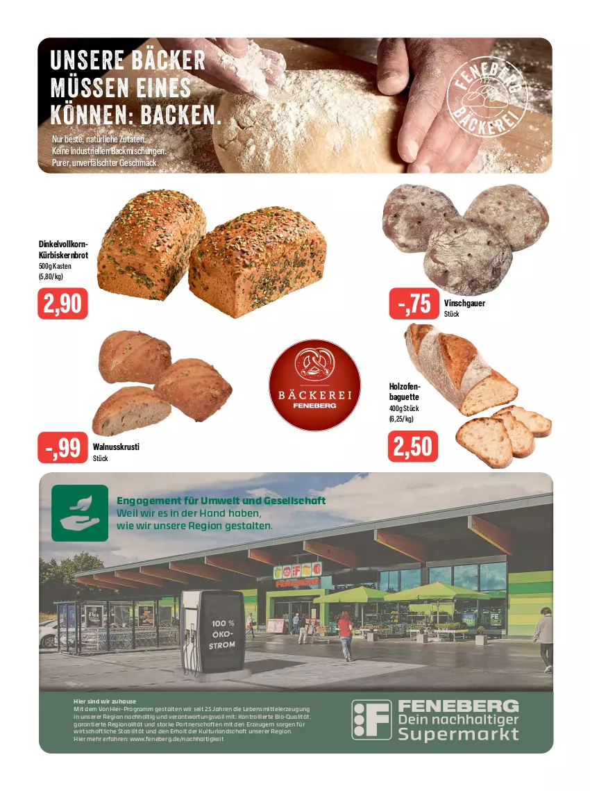 Aktueller Prospekt Feneberg - Prospekte - von 16.11 bis 18.11.2023 - strona 5 - produkty: auer, backmischung, Backmischungen, baguette, bio, brot, elle, Holz, korn, Kürbis, lebensmittel, mac, nuss, Ofen, Ti, trolli, walnuss