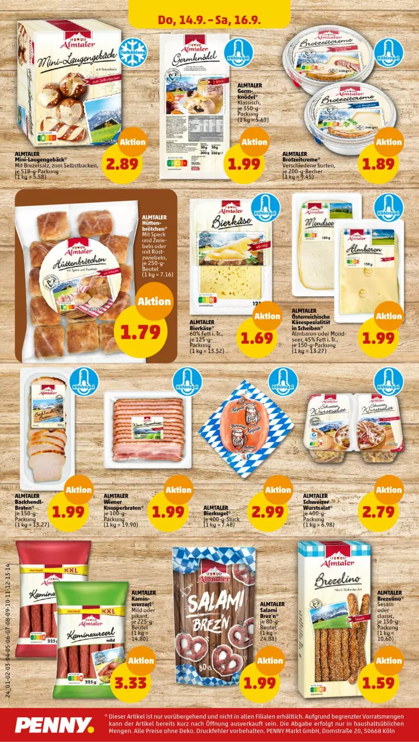 Aktueller Prospekt Penny - Prospekte - von 11.09 bis 16.09.2023 - strona 24 - produkty: beutel, bier, brezel, brötchen, eis, HP, Käse, Kugel, LG, reis, salz, Speck, tee, Ti, ZTE, zwiebel, zwiebeln