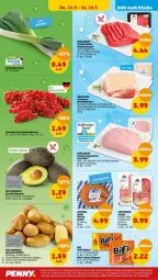 Gazetka promocyjna Penny - Prospekte - Gazetka - ważna od 16.09 do 16.09.2023 - strona 20 - produkty: avocado, beere, beeren, bifi, braten, eis, fleisch, gin, johannisbeere, Johannisbeeren, jungbullen, kartoffel, kartoffeln, knoblauch, krustenbraten, LG, Mini-Salami, minutensteaks, pfeffer, regal, reis, rind, rinder, Rote Johannisbeeren, salami, Schal, Schale, schinken, schwein, schweine, speisekartoffeln, steak, steaks, Ti, wein, weine, wurst, ZTE