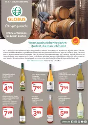 Gazetka promocyjna Globus - Prospekte - Gazetka - ważna od 03.12 do 03.12.2022 - strona 1 - produkty: Bad, burgunder, eis, fritz, frucht, grauburgunder, kabinett, merl, merlot, moselland, Müller, riesling, rum, Ti, wein, weine