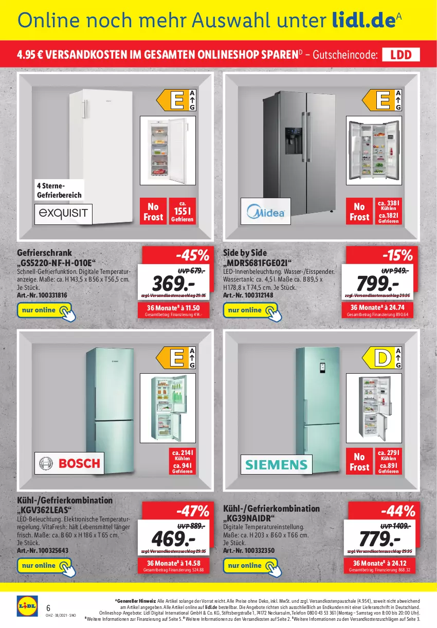 Aktueller Prospekt Lidl - Onlineshop-Highlights der Woche - von 20.09 bis 26.09.2021 - strona 6