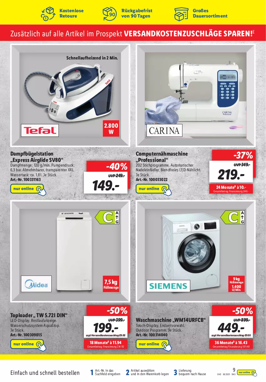 Aktueller Prospekt Lidl - Onlineshop-Highlights der Woche - von 20.09 bis 26.09.2021 - strona 9