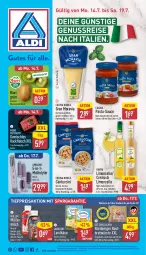 Gazetka promocyjna Aldi Nord - Von Montag - Gazetka - ważna od 19.07 do 19.07.2025 - strona 1 - produkty: aldi, ambia, Berger, beutel, braten, cantuccini, cin, eis, Elan, flasche, fleisch, gin, grill, hackfleisch, hartkäse, Käse, kiwi, landkäse, landliebe, limo, milch, Müller, müllermilch, Multistyler, ndk, nürnberger, nuss, pasta, pasta-sauce, reis, sauce, Ti, tiefpreis, tuc, ZTE