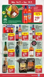 Gazetka promocyjna Aldi Nord - Von Montag - Gazetka - ważna od 19.07 do 19.07.2025 - strona 13 - produkty: aldi, alkohol, amaro, aperitif, aufschnitt, bohne, bohnen, cin, eier, elle, espresso, feinkost, flasche, gin, kaffee, likör, martini, primitivo, rama, ramazzott, ramazzotti, rosato, roséwein, rotwein, sim, Ti, wein, Weißwein, zott, ZTE