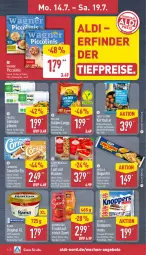 Gazetka promocyjna Aldi Nord - Von Montag - Gazetka - ważna od 19.07 do 19.07.2025 - strona 6 - produkty: aldi, angebot, angebote, aufstrich, aus der tiefkühlung, baguette, chili, coppenrath, cornetto, eis, elle, fleisch, frosta, frucht, fruchtaufstrich, gin, Golden Longs, haselnuss, knoppers, Köttbullar, kuchen, langnese, Lust auf Kuchen, mccain, meggle, milch, nuss, pfanne, piccolinis, rama, reis, rind, sauce, schnitten, Schwartau, schwein, schweine, schweinefleisch, storck, teller, Ti, tiefpreis, wagner, wein, weine