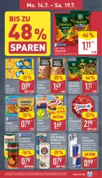 Gazetka promocyjna Aldi Nord - Von Montag - Gazetka - ważna od 19.07 do 19.07.2025 - strona 7 - produkty: alkohol, beutel, bier, brause, chips, chipsfrisch, drink, elle, fassbrause, funny-frisch, gin, haribo, Hefe, krombache, krombacher, mandel, mandeln, mars, natur, nimm2, Paula, paulaner, pralinen, radler, red bull, snack, Spezi, storck, teller, Ti, tuc, ZTE, zucker