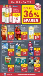 Gazetka promocyjna Aldi Nord - Von Montag - Gazetka - ważna od 19.07 do 19.07.2025 - strona 8 - produkty: adventuros, aldi, alleinfuttermittel, ananas, angebot, angebote, beutel, bio, biozidprodukte, coca-cola, cola, domestos, eis, eistee, elle, felix, flasche, frucht, fruchtsaft, getränk, kokos, kokosnuss, lipton, mac, nuggets, nuss, pril, purina, Rauch, reiniger, reis, rwe, saft, schwein, schweppes, spülmittel, tee, teller, Ti, tiefpreis, trockenfutter, wc-reiniger, WC-Steine, wein, Wild, Wildschwein, zucker