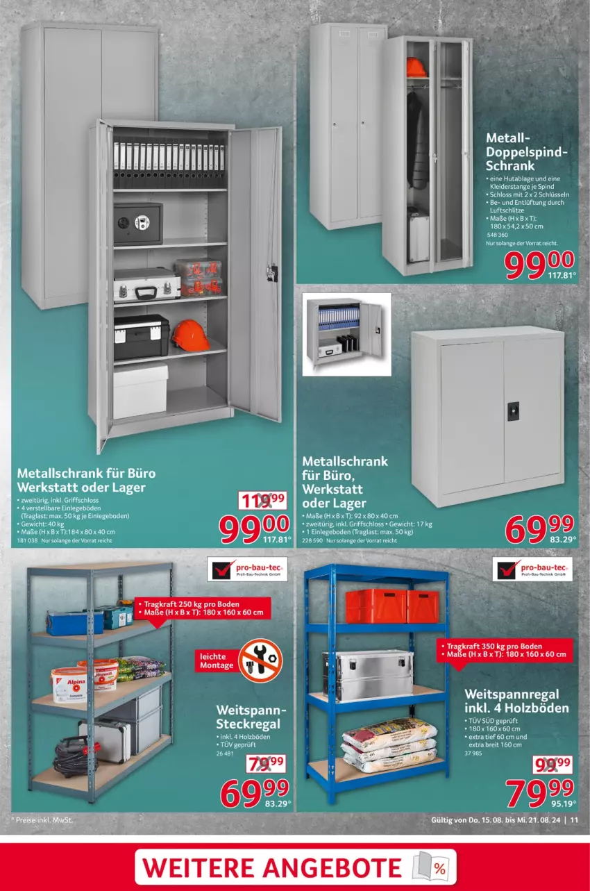 Aktueller Prospekt Selgros - Non Food - von 15.08 bis 21.08.2024 - strona 11 - produkty: angebot, angebote, Holz, regal, Schrank