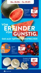 Gazetka promocyjna AldiSud - NÄCHSTE WOCHE - Gazetka - ważna od 01.07 do 01.07.2023 - strona 6 - produkty: aldi, champignon, champignons, eis, kirsch, kirsche, kirschen, melone, reis, Schal, Schale, Ti, wasser, wassermelone, ZTE
