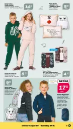 Gazetka promocyjna Netto - Woche 39 - Gazetka - ważna od 01.10 do 01.10.2022 - strona 19 - produkty: aufbewahrungstasche, Bau, baumwolle, eis, hose, Jacke, Kinder, kissen, leine, rucksack, sac, schultergurt, socken, Steppjacke, Sweathose, Tasche, taschen, Ti, wolle