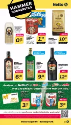 Gazetka promocyjna Netto - Woche 39 - Gazetka - ważna od 01.10 do 01.10.2022 - strona 21 - produkty: baileys, bier, bohne, bohnen, cerealien, dallmayr, duplo, eis, ferrero, franziskaner, gewinnspiel, gin, gutschein, gutscheine, kaffee, kaffeebohnen, Kinder, kinder riegel, kräuter, kräuterlikör, likör, müsli, prodomo, riegel, sac, sahne, Ti, weissbier