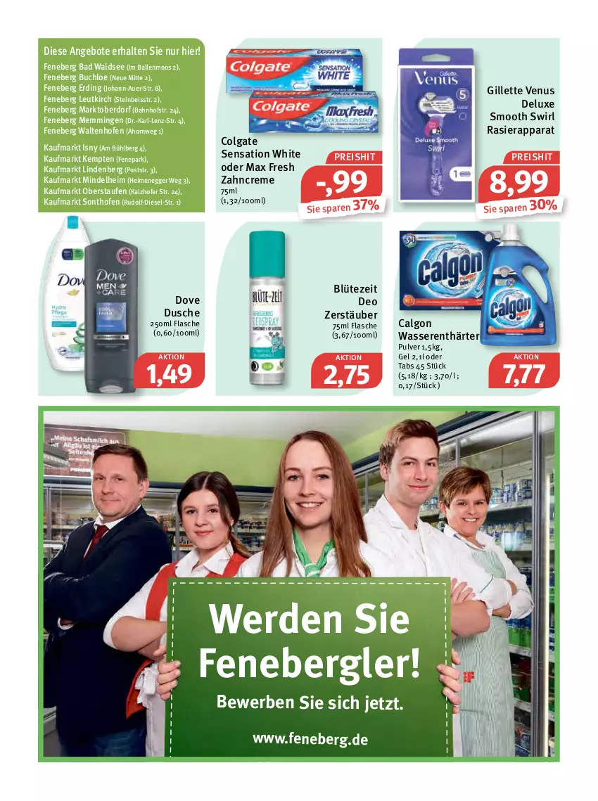 Aktueller Prospekt Feneberg - Prospekte - von 12.05 bis 14.05.2022 - strona 11 - produkty: angebot, angebote, auer, Bad, ball, Blüte, buch, calgon, chloe, colgate, creme, deo, Diesel, dove, dusche, Egger, eis, emmi, erde, flasche, gillette, gillette venus, LG, Max Fresh, Ofen, rasierapparat, reis, swirl, Ti, venus, wasser, wasserenthärter, zahncreme