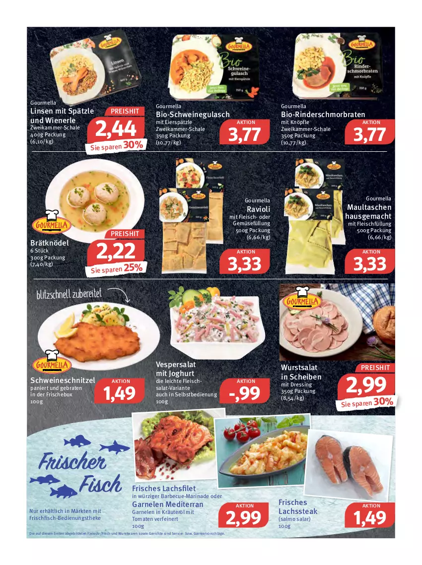 Aktueller Prospekt Feneberg - Prospekte - von 12.05 bis 14.05.2022 - strona 3 - produkty: barbecue, bio, braten, dressing, eier, eierspätzle, eis, filet, fisch, fleisch, fleischsalat, frischfisch, garnelen, garnier, gulasch, joghur, joghurt, Knödel, kräuter, lachs, lachsfilet, linsen, mac, marinade, maultaschen, ravioli, reis, Ria, rind, rinder, salat, Schal, Schale, schmorbraten, schnitzel, schwein, schweine, schweinegulasch, schweineschnitzel, steak, Tasche, taschen, Ti, tomate, tomaten, wein, weine, wiener, wurst