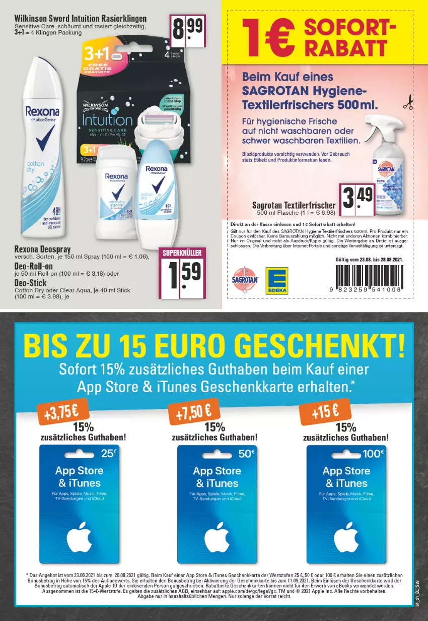 Aktueller Prospekt Edeka - Angebote der Woche - von 23.08 bis 28.08.2021 - strona 29