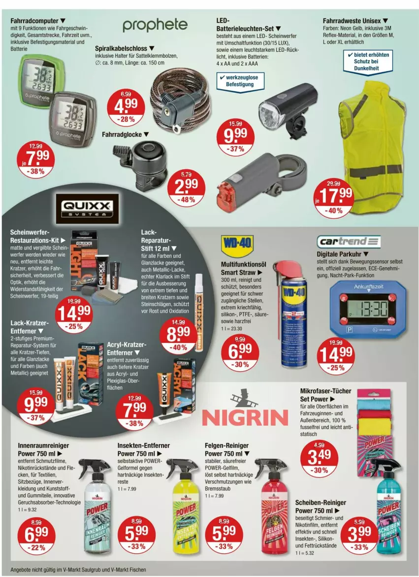 Aktueller Prospekt Vmarkt - Prospekte - von 17.07 bis 23.07.2025 - strona 20 - produkty: angebot, angebote, batterie, batterien, Bewegungssensor, computer, eier, eis, elle, erde, Fahrrad, felgen, fisch, fische, gin, kleid, Kleidung, lack, Lacke, Leuchte, leuchten, LG, mikrofaser, power-gel, prophete, pute, reiniger, Ria, sattel, Schal, sekt, tee, Ti, tisch, tücher, uhr, Weste