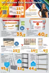 Gazetka promocyjna  - Gazetka - ważna od 30.05 do 30.05.2026 - strona 12 - produkty: alpina, Alpinaweiß, Bau, brie, decke, Eckregal, eimer, eis, ente, fassadenfarbe, gin, Heu, Holz, innenfarbe, kraft, lack, Lacke, lion, regal, rwe, steckregal, Ti, weck, Weißlack