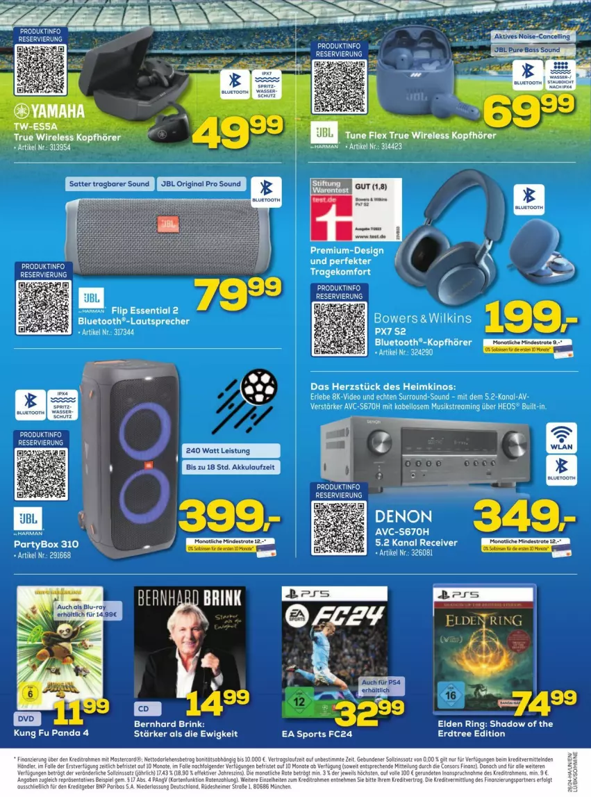 Aktueller Prospekt Euronics - Prospekte - von 22.06 bis 28.06.2024 - strona 5 - produkty: akku, blu-ray, bluetooth®-lautsprecher, consors finanz, deo, eimer, eis, gin, jbl, kopfhörer, lautsprecher, LG, mastercard, monte, Receiver, ring, Sport, tee, Ti, wasser