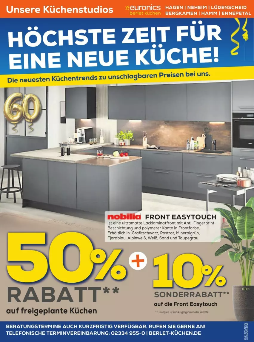 Aktueller Prospekt Euronics - Prospekte - von 22.06 bis 28.06.2024 - strona 8 - produkty: eier, küche, Küchen, lack, Lacklaminat, laminat, LG, rama, Ti