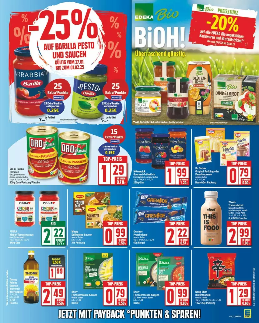 Aktueller Prospekt Edeka - Prospekte - von 27.01 bis 01.02.2025 - strona 15 - produkty: backwaren, barilla, eis, Kinder, oro di parma, pesto, reis, Ti, tomate, tomaten, top-preis