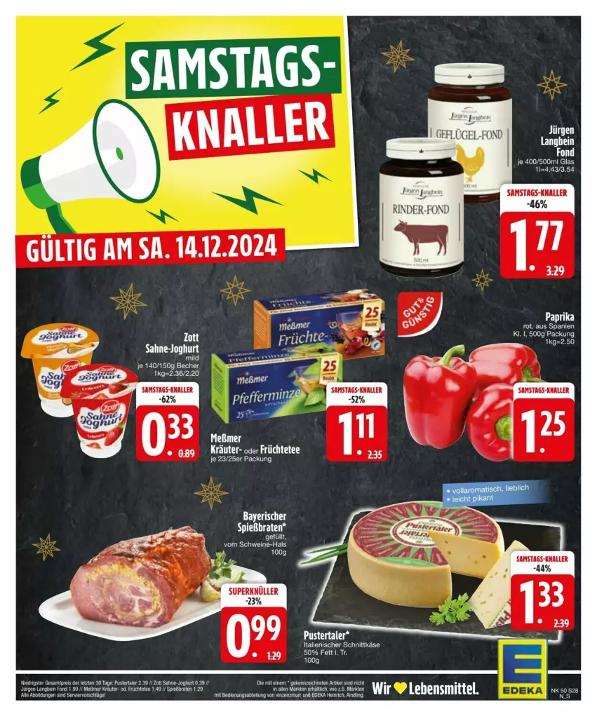 Aktueller Prospekt Edeka - Prospekte - von 09.12 bis 16.12.2024 - strona 30 - produkty: Becher, braten, früchte, Früchtetee, Käse, kräuter, Meßmer, paprika, schnittkäse, tee