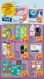 Gazetka promocyjna Rewe - Prospekte - Gazetka - ważna od 13.04 do 13.04.2024 - strona 16 - produkty: apfel, beere, coupon, deo, deo roll-on, deospray, dove, eis, fairy, geschirr, geschirrspülmittel, gin, gliss, gliss kur, himbeer, himbeere, hipp, Meister, meister proper, oder deospray, pampers, pampers baby dry, Pants, papier, perwoll, reiniger, reis, roll-on, Roller, Seife, shampoo, Sport, spülmittel, Tempo, Ti, toilettenpapier, waschmittel, windeln, zewa