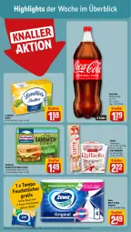 Gazetka promocyjna Rewe - Prospekte - Gazetka - ważna od 13.04 do 13.04.2024 - strona 2 - produkty: butter, coca-cola, cola, gin, giotto, gouda, haselnuss, hochland, Käse, landliebe, nuss, raffaello, sandwich, Schmelzkäse, Tempo, Ti, zewa