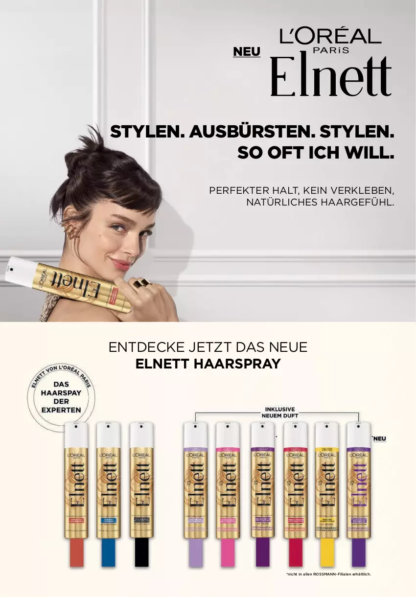 Aktueller Prospekt Rossmann - Prospekte - von 01.11 bis 30.11.2024 - strona 49 - produkty: bürste, bürsten, decke, elnett, haarspray, usb