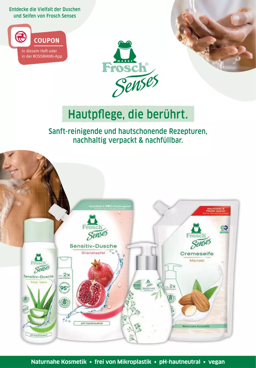 Aktueller Prospekt Rossmann - Prospekte - von 01.11 bis 30.11.2024 - strona 54 - produkty: aloe vera, asti, coupon, creme, cremeseife, decke, dusche, Frosch, Hautpflege, kosmetik, mandel, natur, rezept, Seife, Ti