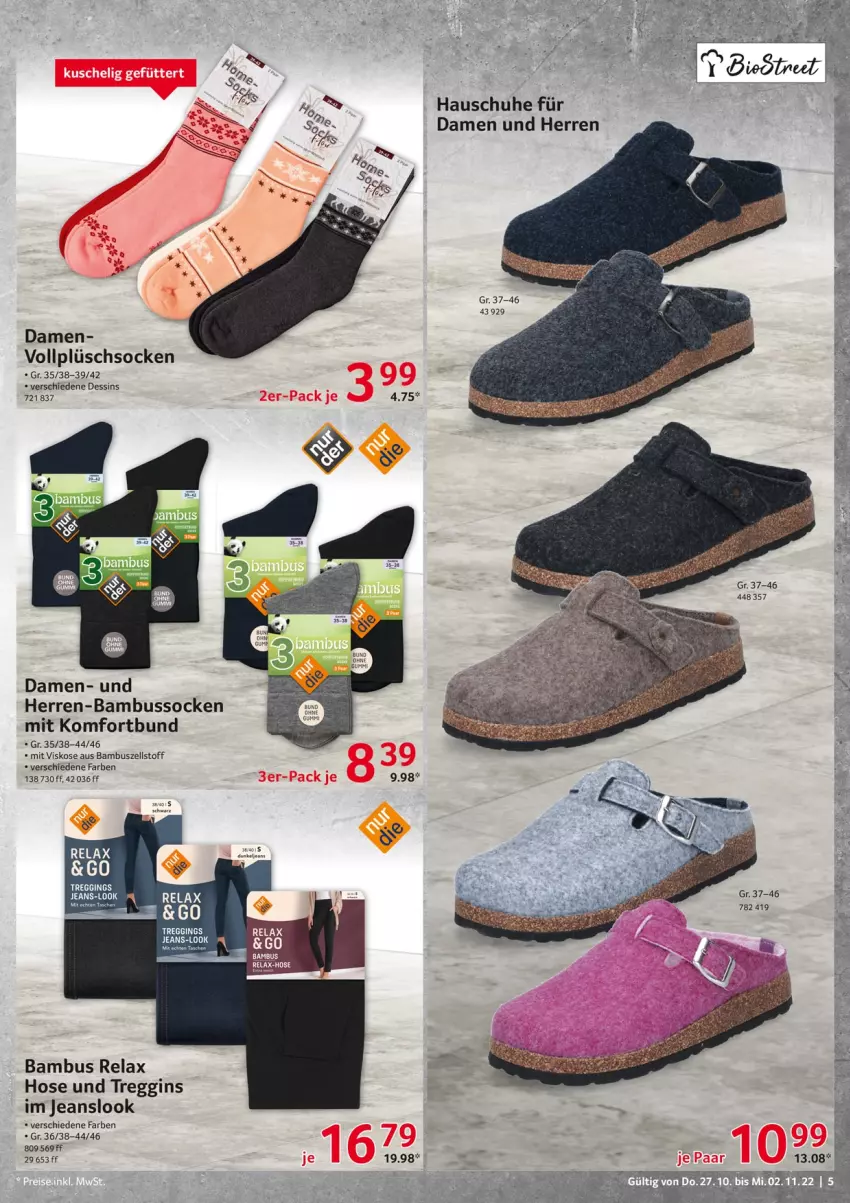 Aktueller Prospekt Selgros - Nonfood - von 27.10 bis 02.11.2022 - strona 5 - produkty: bambus, gin, hose, jeans, mac, Plüsch, rel, schuhe, socken, Tasche, taschen