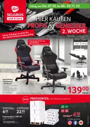 Gazetka promocyjna Selgros - Nonfood - Gazetka - ważna od 02.11 do 02.11.2022 - strona 1 - produkty: acer, armlehnen, Brei, chefsessel, din a4, eis, Holz, kissen, kopierpapier, LG, office, Palette, papier, preisvorteil, reis, rückenlehne, sessel, sitzkissen, Sport, Ti