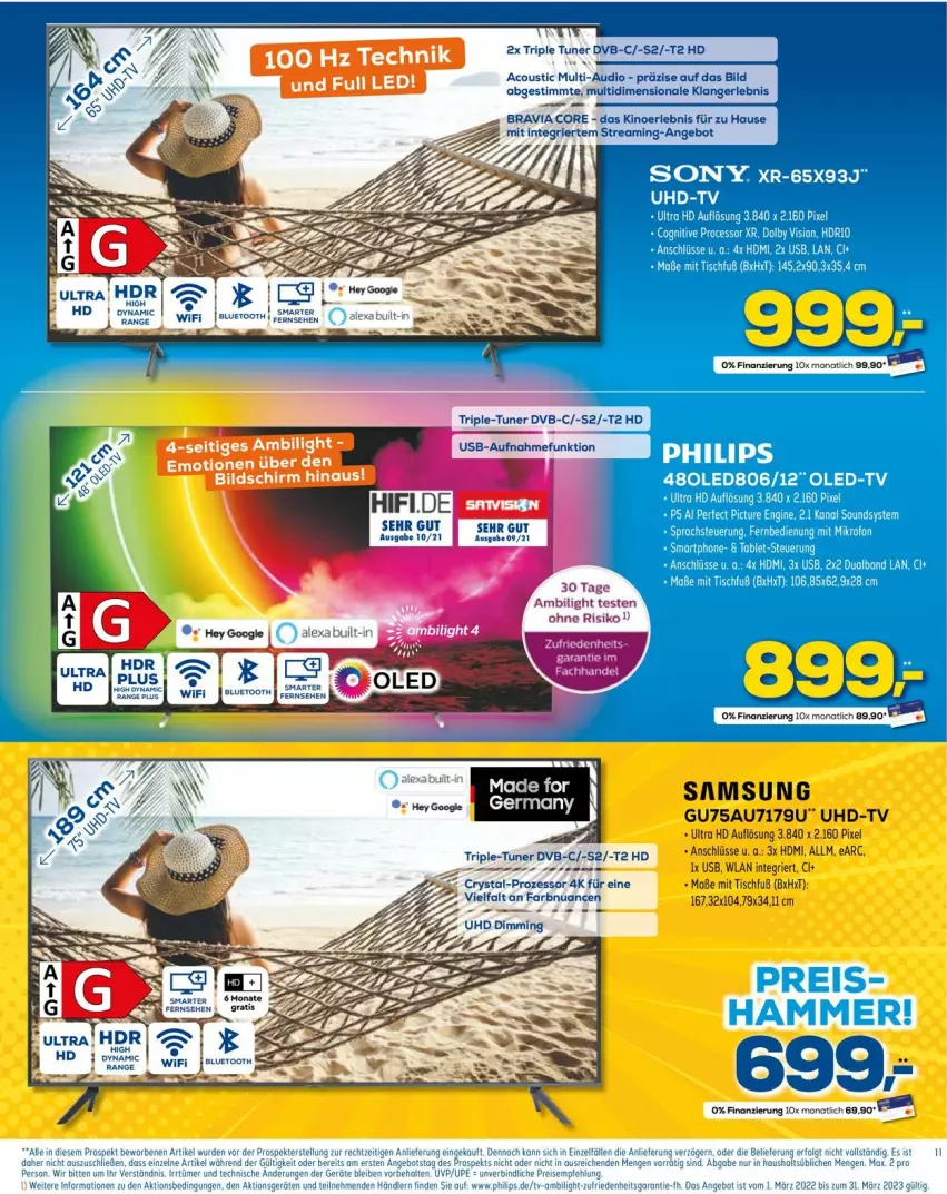 Aktueller Prospekt Euronics - Prospekte - von 06.07 bis 13.07.2022 - strona 11 - produkty: angebot, dvb, eier, eis, HDMI, LG, Nuance, Oled-TV, Philips, reis, Samsung, smartphone, sony, tablet, tee, Ti, tisch, tuner, uhd, UHD-TV, usb