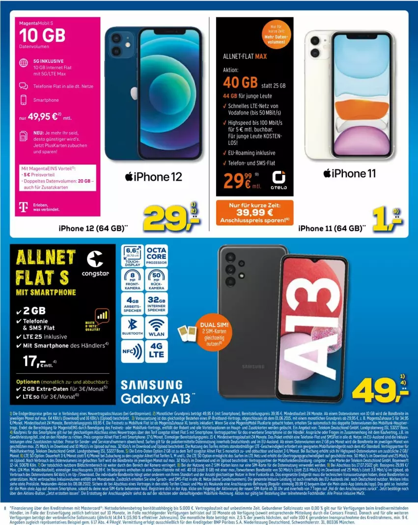 Aktueller Prospekt Euronics - Prospekte - von 06.07 bis 13.07.2022 - strona 8 - produkty: auer, buch, congstar, dell, iphone, iphone 11, Samsung, smartphone, telefon, Ti, vodafone