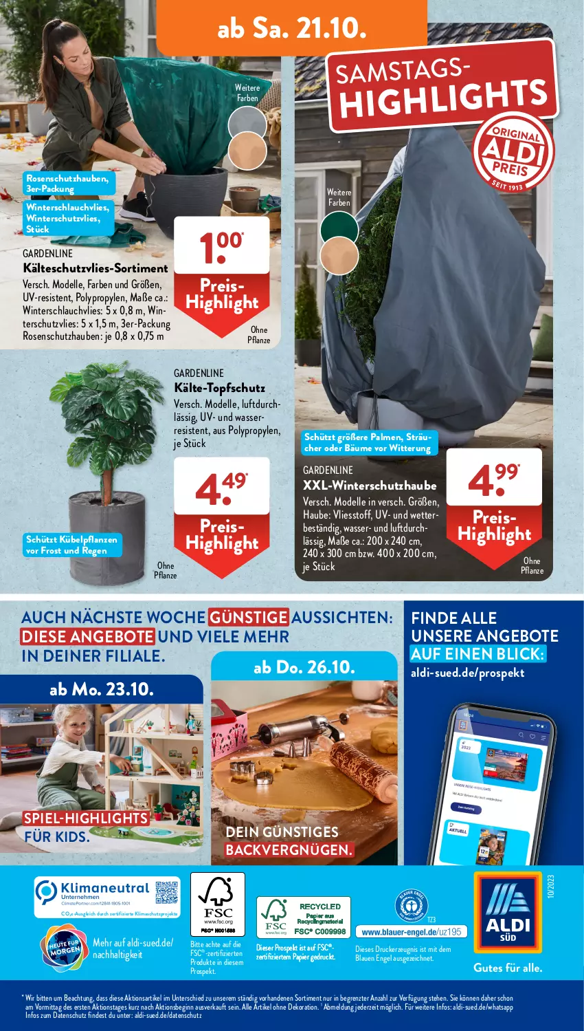 Aktueller Prospekt AldiSud - NÄCHSTE WOCHE - von 16.10 bis 21.10.2023 - strona 40 - produkty: aldi, alle artikel ohne dekoration, angebot, angebote, dekoration, dell, drucker, eis, elle, Engel, gin, hero, kerze, kübelpflanzen, Mode, papier, pflanze, pflanzen, reis, rosen, schlauch, Ti, topf, wasser, Winterschutz, ZTE