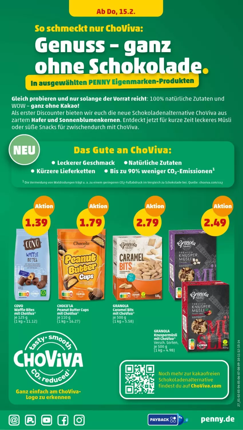 Aktueller Prospekt Penny - Prospekte - von 12.02 bis 17.02.2024 - strona 27 - produkty: bier, Biere, bites, blume, blumen, caramel, chovi, discount, elle, ente, hafer, kakao, Kette, Knuspermüsli, mac, müsli, nuss, ring, schoko, schokolade, schokoladen, snack, snacks, sonnenblume, sonnenblumen, Sonnenblumenkerne, sonnenblumenkernen, Ti