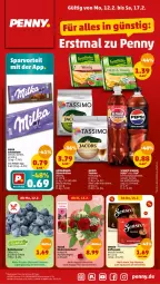 Gazetka promocyjna Penny - Prospekte - Gazetka - ważna od 17.02 do 17.02.2024 - strona 1 - produkty: 7UP, ACC, chia, eier, eis, ente, grünländer, jacobs, jacobs tassimo, kaffee, kaffeepads, latte, latte macchiato, LG, mac, macchiato, milka, milka schokolade, nuss, obst, Obst und Gemüse, pepsi, reis, Schal, Schale, schoko, schokolade, Schwip Schwap, senseo, sim, tassimo, Ti, und gemüse