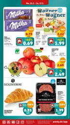 Gazetka promocyjna Penny - Prospekte - Gazetka - ważna od 17.02 do 17.02.2024 - strona 13 - produkty: beef, beutel, burger, butter, Croissant, eis, fleisch, gin, milka, milka schokolade, mozzarella, regal, rel, schoko, schokolade, Ti, wagner