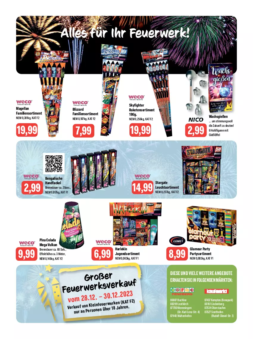 Aktueller Prospekt Feneberg - Prospekte - von 28.12 bis 30.12.2023 - strona 13 - produkty: angebot, angebote, auer, Blizzard, buch, chloe, cola, Diesel, emmi, LG, Löffel, Ofen, Raketen, Raketensortiment, rwe, Ti