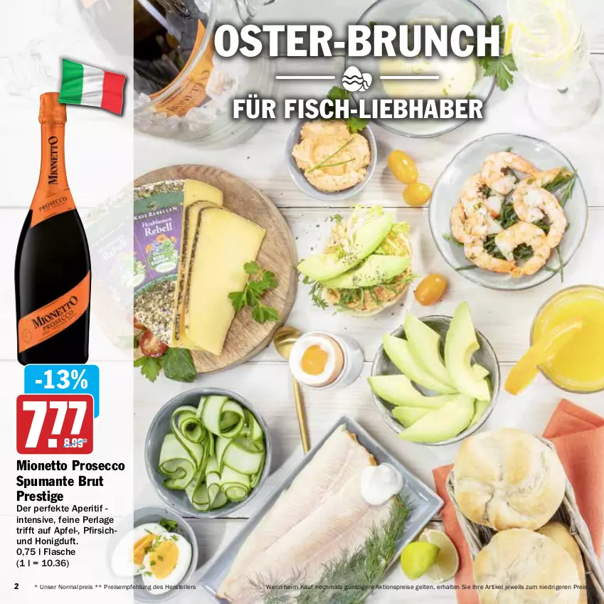 Aktueller Prospekt Hit - Prospekte - von 21.03 bis 16.04.2022 - strona 2 - produkty: aktionspreis, aperitif, apfel, brut, ecco, eis, elle, fisch, flasche, honig, mionetto, perla, pfirsich, prosecco, puma, reis, spumante, teller, Ti