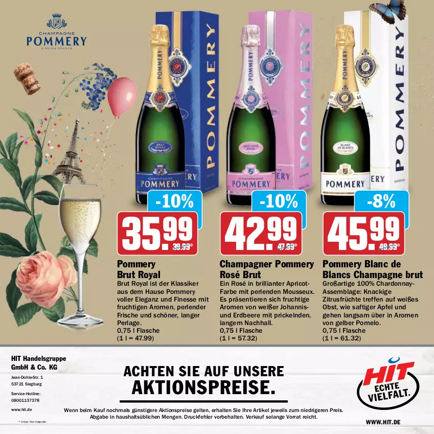 Aktueller Prospekt Hit - Prospekte - von 21.03 bis 16.04.2022 - strona 32 - produkty: aktionspreis, apfel, beere, brut, champagne, champagner, chardonnay, eis, erdbeere, finesse, flasche, frucht, früchte, mit frucht, mousse, obst, perla, perlen, Pomelo, reis, saft, Ti, Tiere