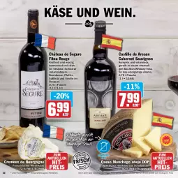 Gazetka promocyjna Hit - Prospekte - Gazetka - ważna od 16.04 do 16.04.2022 - strona 22 - produkty: aktionspreis, asti, beere, bourbon, Bourgogne, brombeere, cabernet, cabernet sauvignon, creme, eis, elle, flasche, französischer weichkäse, hartkäse, Holz, johannisbeere, Käse, Manchego, milch, pfeffer, reis, resa, rouge, sauvignon, teller, Ti, vanille, weichkäse, wein, whiskey