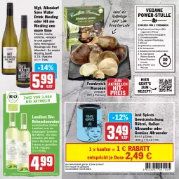 Gazetka promocyjna Hit - Prospekte - Gazetka - ważna od 16.04 do 16.04.2022 - strona 6 - produkty: aktionspreis, auer, bio, Bio-Wein, brot, brunnen, coupon, drink, eis, elle, ente, flasche, frischkäse, fritz, gewürz, Gewürzmischung, ilag, Käse, knoblauch, korn, Kornbrot, mac, pfeffer, rebsortenweine, reis, rezept, riesling, rote bete, salz, sofortrabatt, teller, Ti, vollkornbrot, wein, weine, zitrone