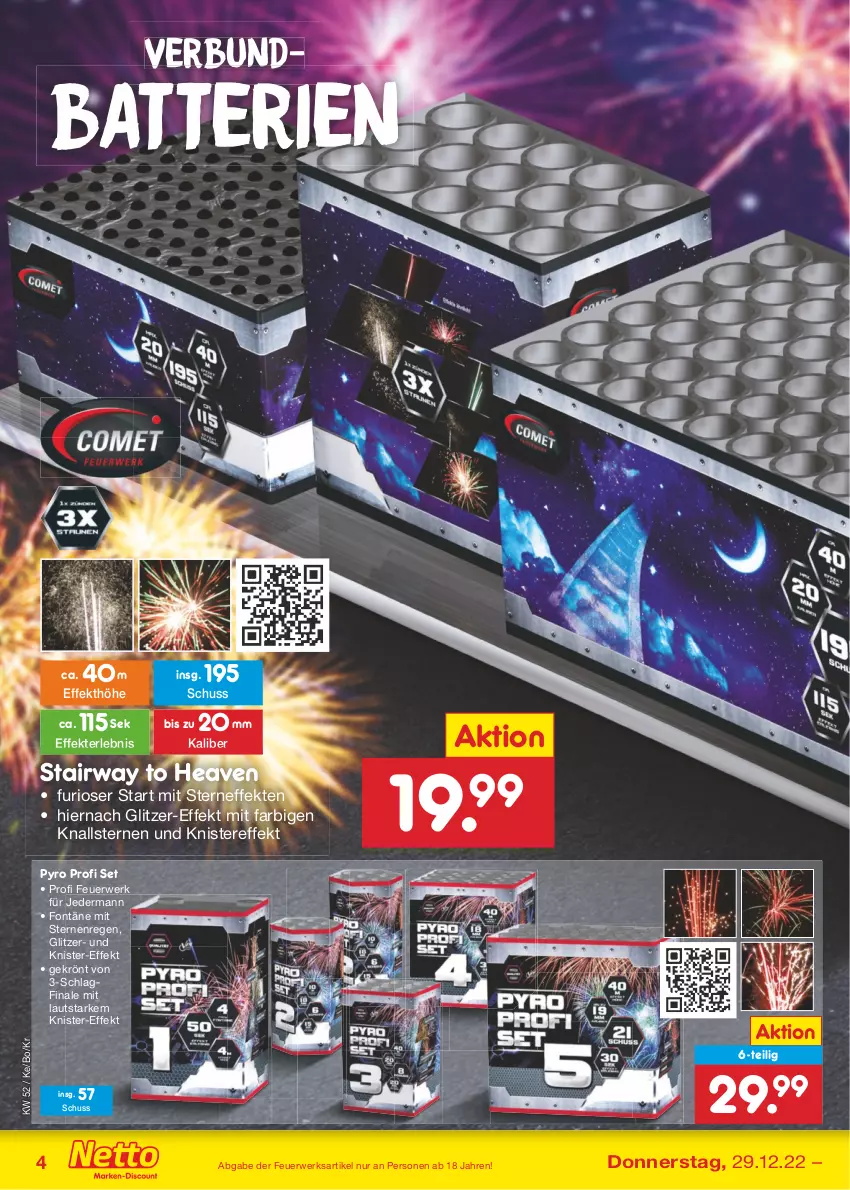 Aktueller Prospekt Netto Marken-Discount - Filial-Angebote - von 27.12 bis 31.12.2022 - strona 32 - produkty: batterie, batterien, Feuerwerksartikel, rwe, Ti