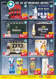 Gazetka promocyjna Netto Marken-Discount - Filial-Angebote - Gazetka - ważna od 31.12 do 31.12.2022 - strona 19 - produkty: Alwa, angebot, bestpreis, bitburger, burger, cola, corona, corona extra, eis, flasche, gerolsteine, gerolsteiner, glasflasche, karlsberg, karlsberg mixery, mineralwasser, Mixer, mixery, natur, pils, pilsener, premium pils, reis, rel, rwe, Sprudel, steiner, tequila, Ti, veltins, warsteiner, wasser, ZTE