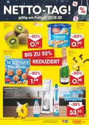 Gazetka promocyjna Netto Marken-Discount - Filial-Angebote - Gazetka - ważna od 31.12 do 31.12.2022 - strona 27 - produkty: angebot, asti, bestpreis, eis, erdnüsse, flasche, getränk, getränke, henkel, henkell, henkell sekt, kiwi, pet-flasche, piccolinis, reis, sekt, Soda, sodastream, Sprudel, Ti, ültje, ültje erdnüsse, wagner, ZTE