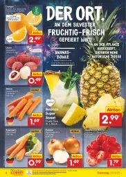 Gazetka promocyjna Netto Marken-Discount - Filial-Angebote - Gazetka - ważna od 31.12 do 31.12.2022 - strona 4 - produkty: ananas, asti, bestpreis, beutel, bowle, eier, eis, frucht, möhren, ndk, orange, orangen, pflaume, pflaumen, reis, rezept, Schal, Schale, suppe, suppen, Ti, tomate, tomaten, zwiebel, zwiebeln